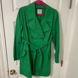 Kelly Green Trench Coat